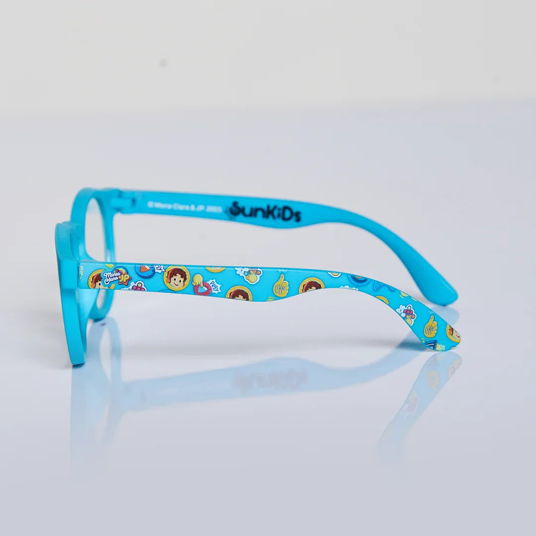 Óculos Anti Luz Azul infantil flexível Maria Clara e JP - Blueflex Retrô