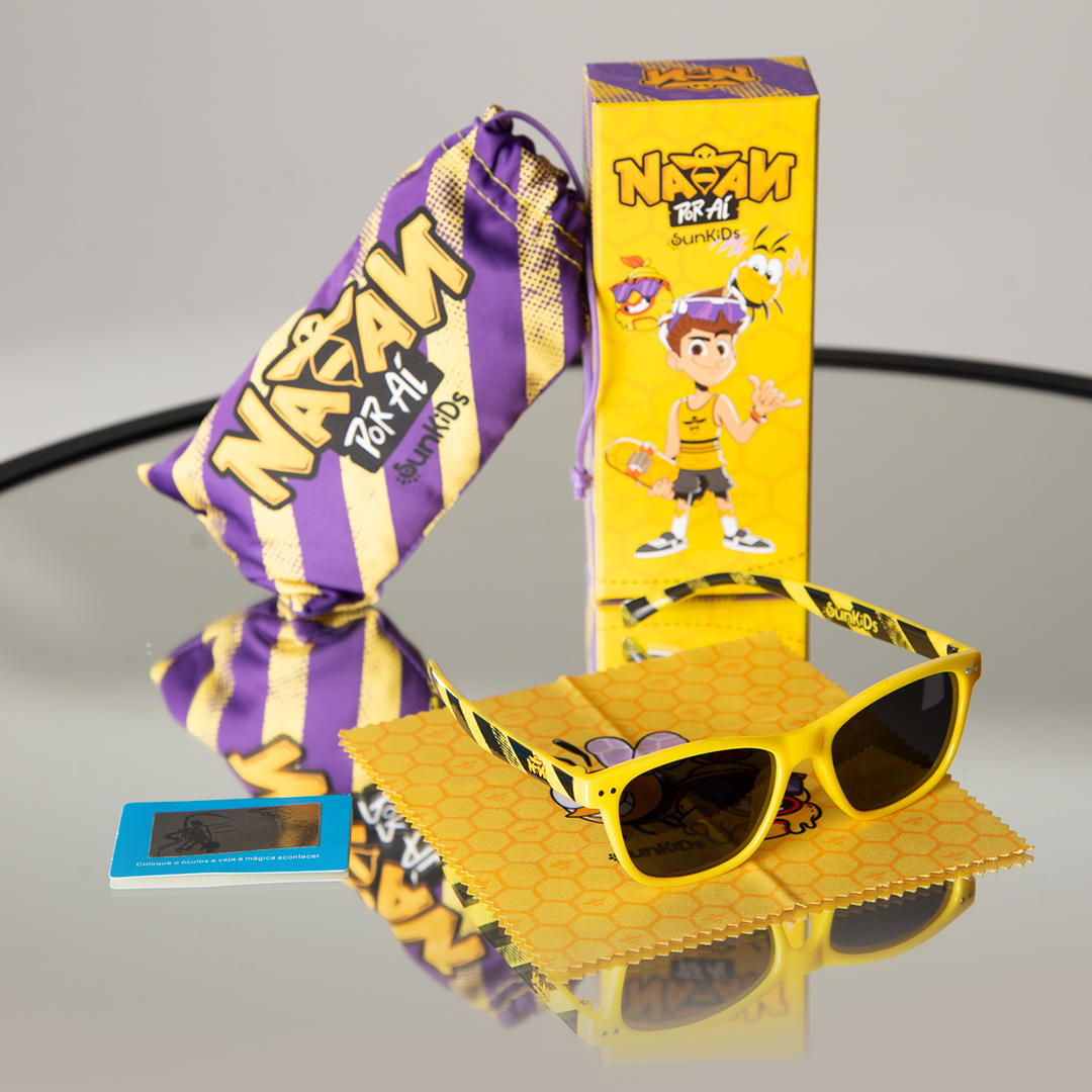 Óculos de sol infantil flexível - Natan Por Aí Quadrado