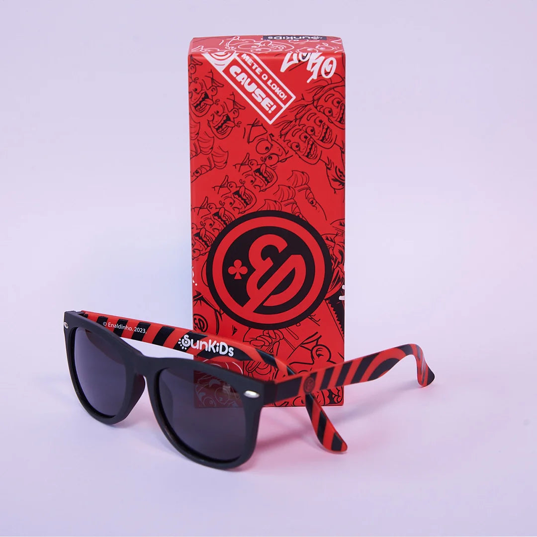 Óculos de sol infantil flexível - Enaldinho (Quadrado)